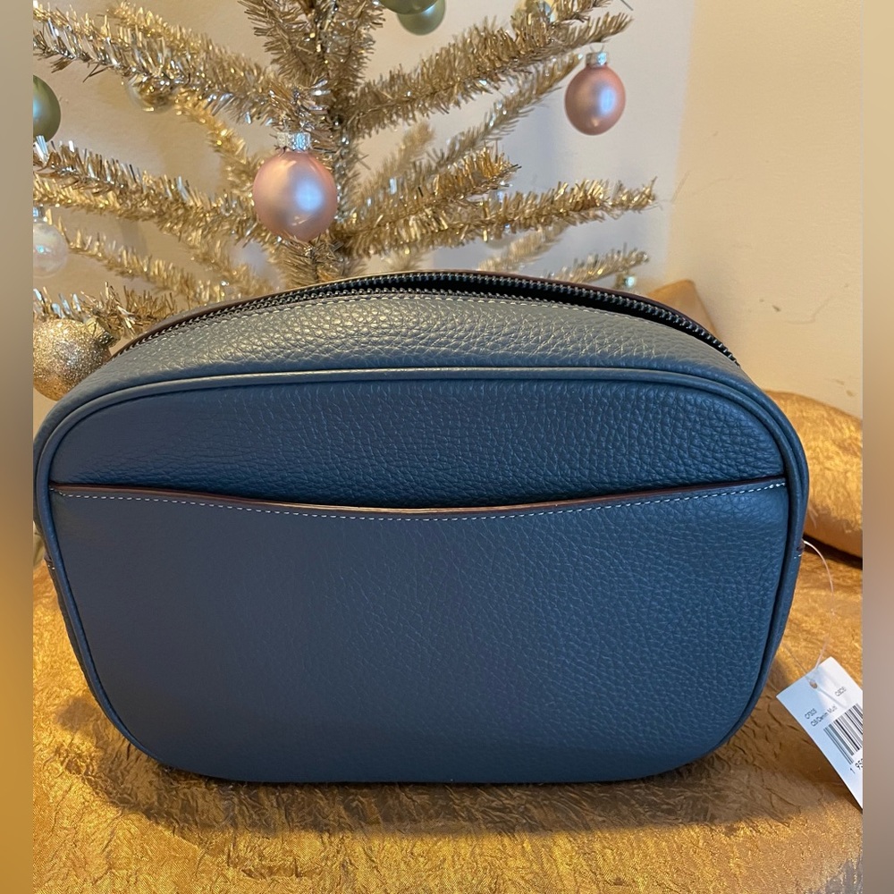 COACH NWT- Coach x Peanuts Blue Snoopy Pebbled Leather Crossbody/Camera Bag - Picture 4 of 8